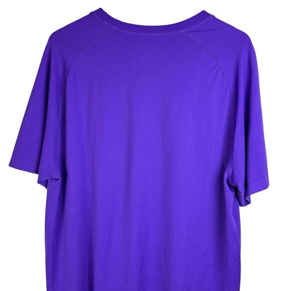 Fabletics Purple Short Sleeve Athletic Moisture Wicking Stretch T-Shirt - Picture 4 of 5
